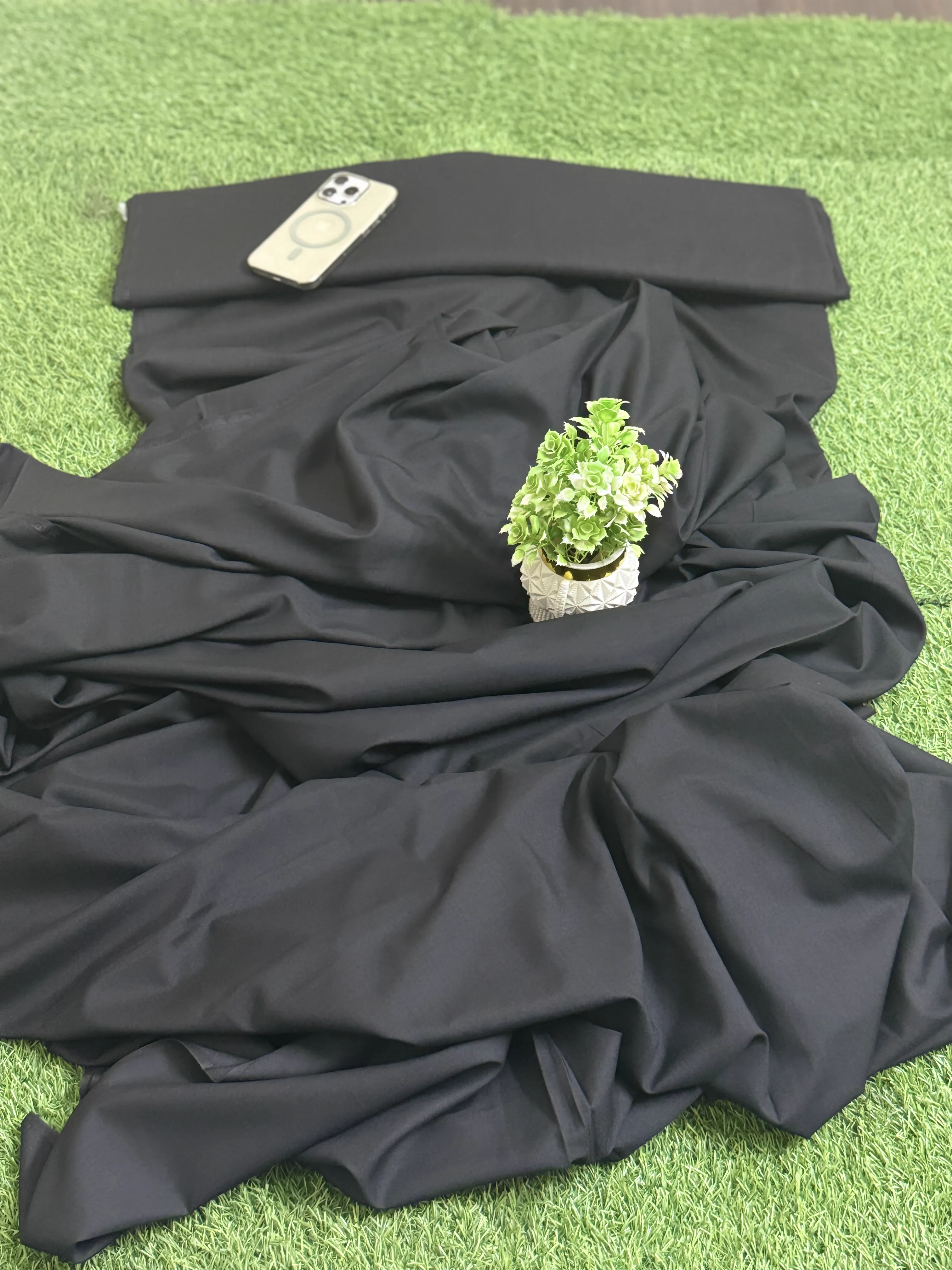 HZ Noir Premium Wash N Wear Fabric – Jet Black